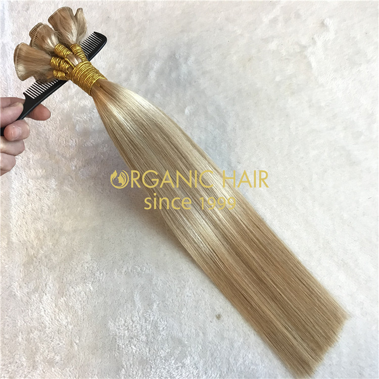 Hair extensions to order--The hand tied weft hair extensions C5